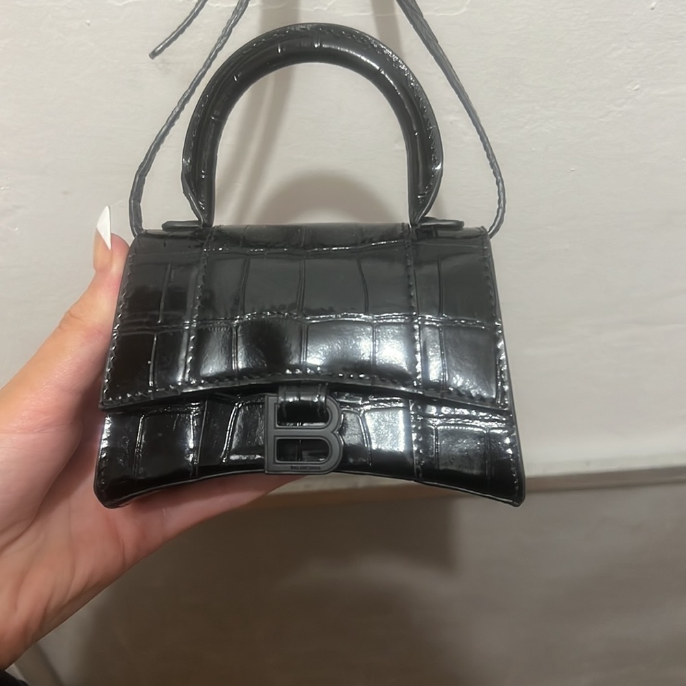 Balenciaga Mini Hourglass Bag in Black